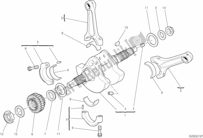 All parts for the 06a - Connecting Rods of the Ducati Diavel Brasil 1200 2013